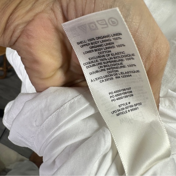 Wilfred White Linen Dress sz 8 - Picture 4 of 8